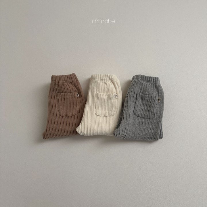 Snow Ribbed Pants [Melange Grey/M(18-24m)]