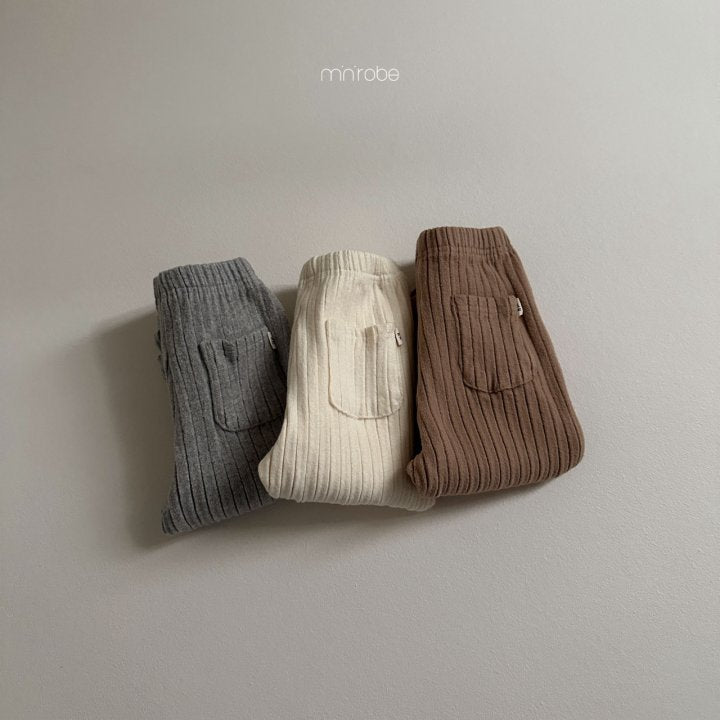 Snow Ribbed Pants [Melange Grey/M(18-24m)]