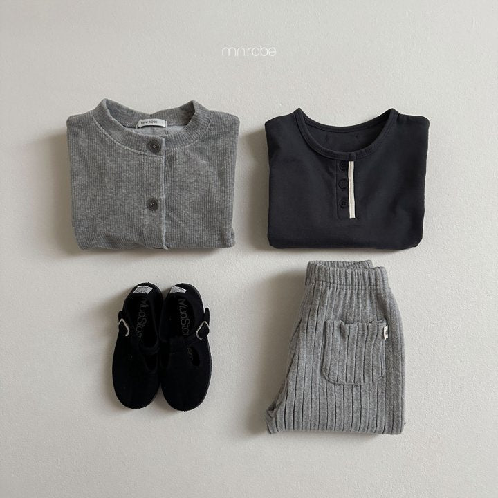Snow Ribbed Pants [Melange Grey/M(18-24m)]