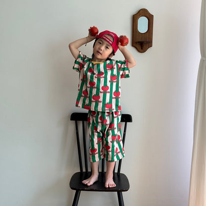 Summer Loose Fit Cotton Home Wear Set