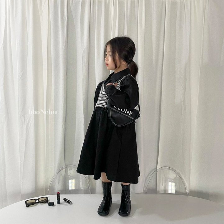 Queens Shirts Dress [Black/L(4-5yr)]