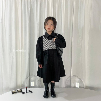Queens Shirts Dress [Black/L(4-5yr)]