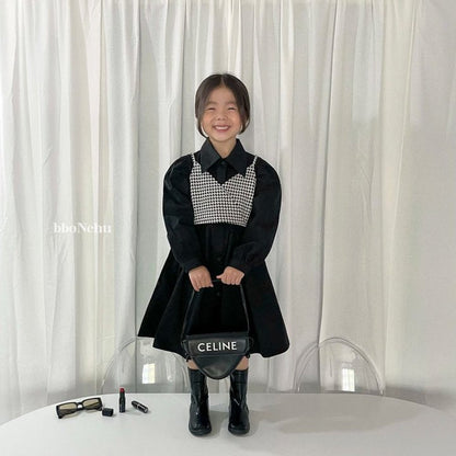Queens Shirts Dress [Black/L(4-5yr)]