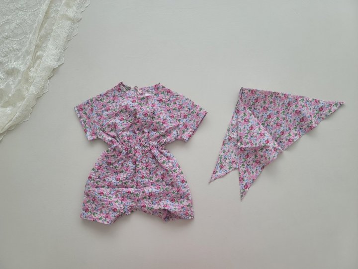[PRE-ORDER] Floral Body Suit + Bonnet Set