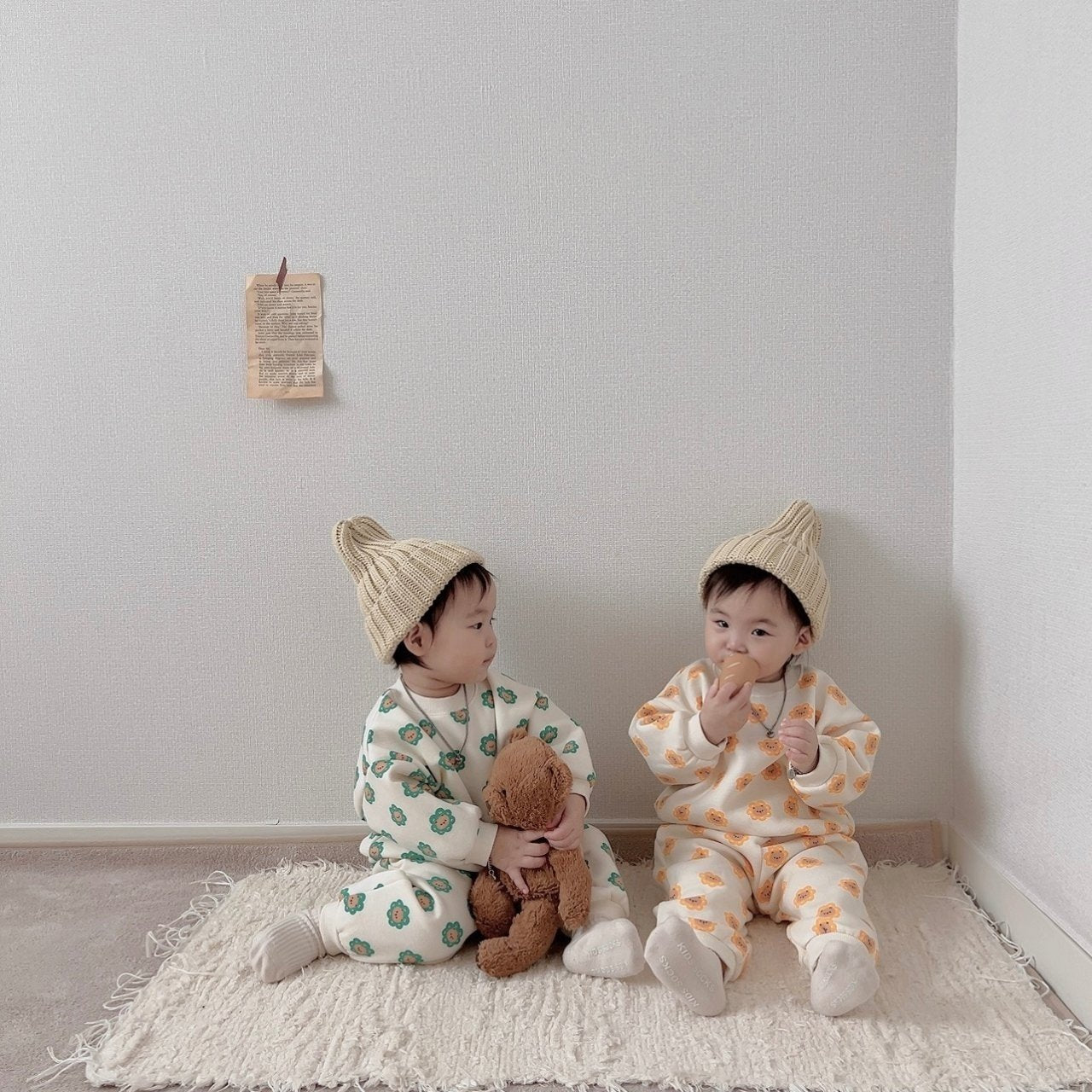 [PRE-ORDER] Bear Flower Top Bottom Set