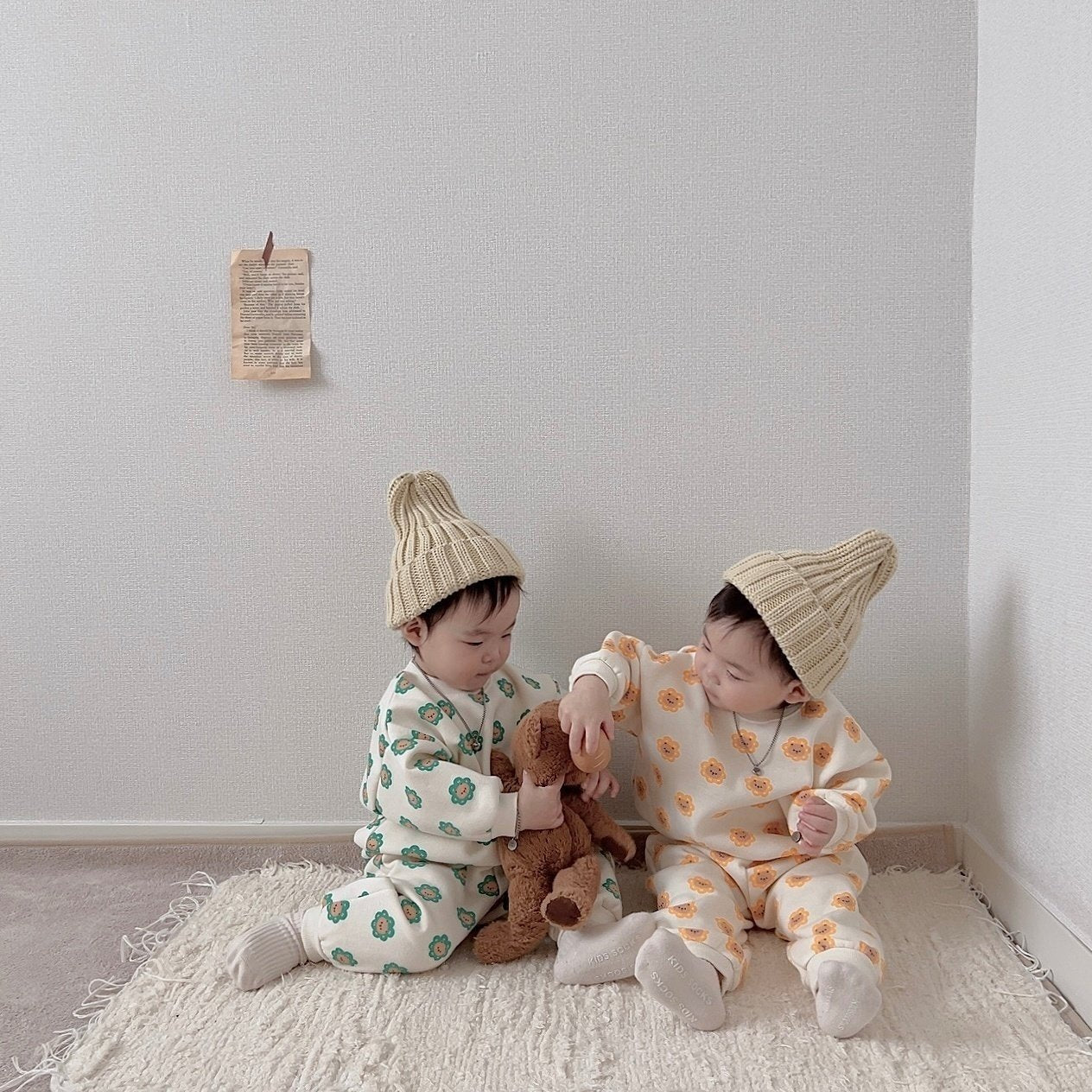 [PRE-ORDER] Bear Flower Top Bottom Set