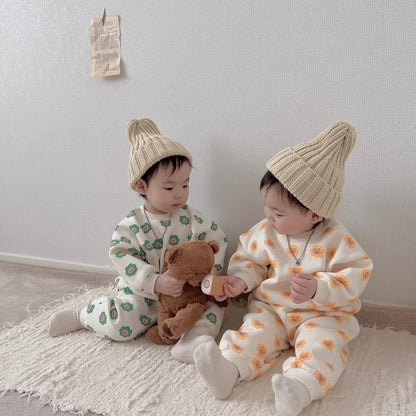 [PRE-ORDER] Bear Flower Top Bottom Set