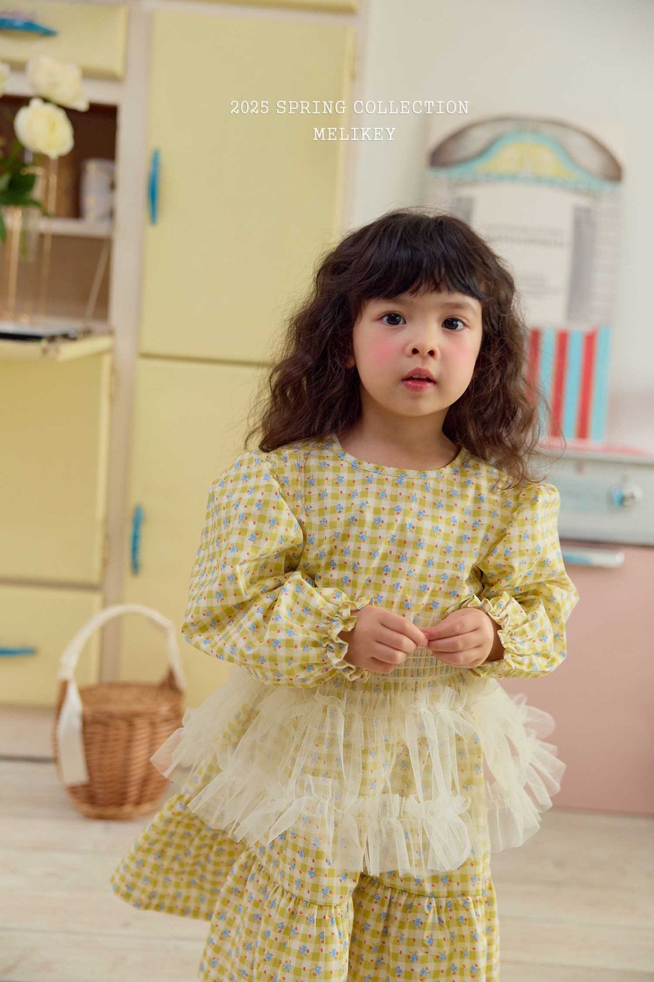 Check Floral Dress [S(2-3yr)]
