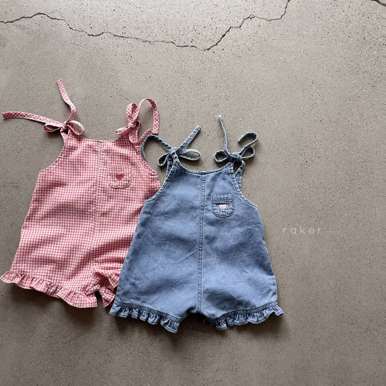 [PRE-ORDER] Heart Embroidery Overalls