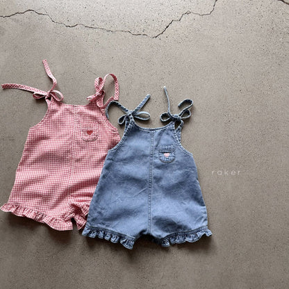 [PRE-ORDER] Heart Embroidery Overalls