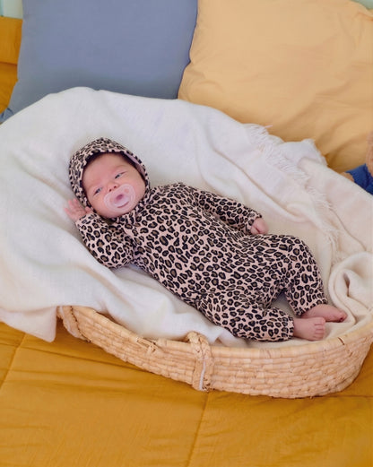 [PRE-ORDER] Little Leopard Body Suit + Bonnet Set