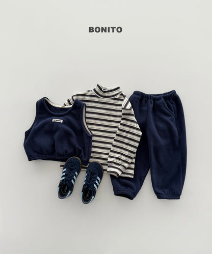 [PRE-ORDER] Retro Loose Stripe Turtleneck T-Shirts