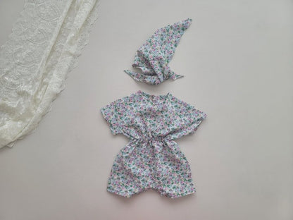 [PRE-ORDER] Floral Body Suit + Bonnet Set