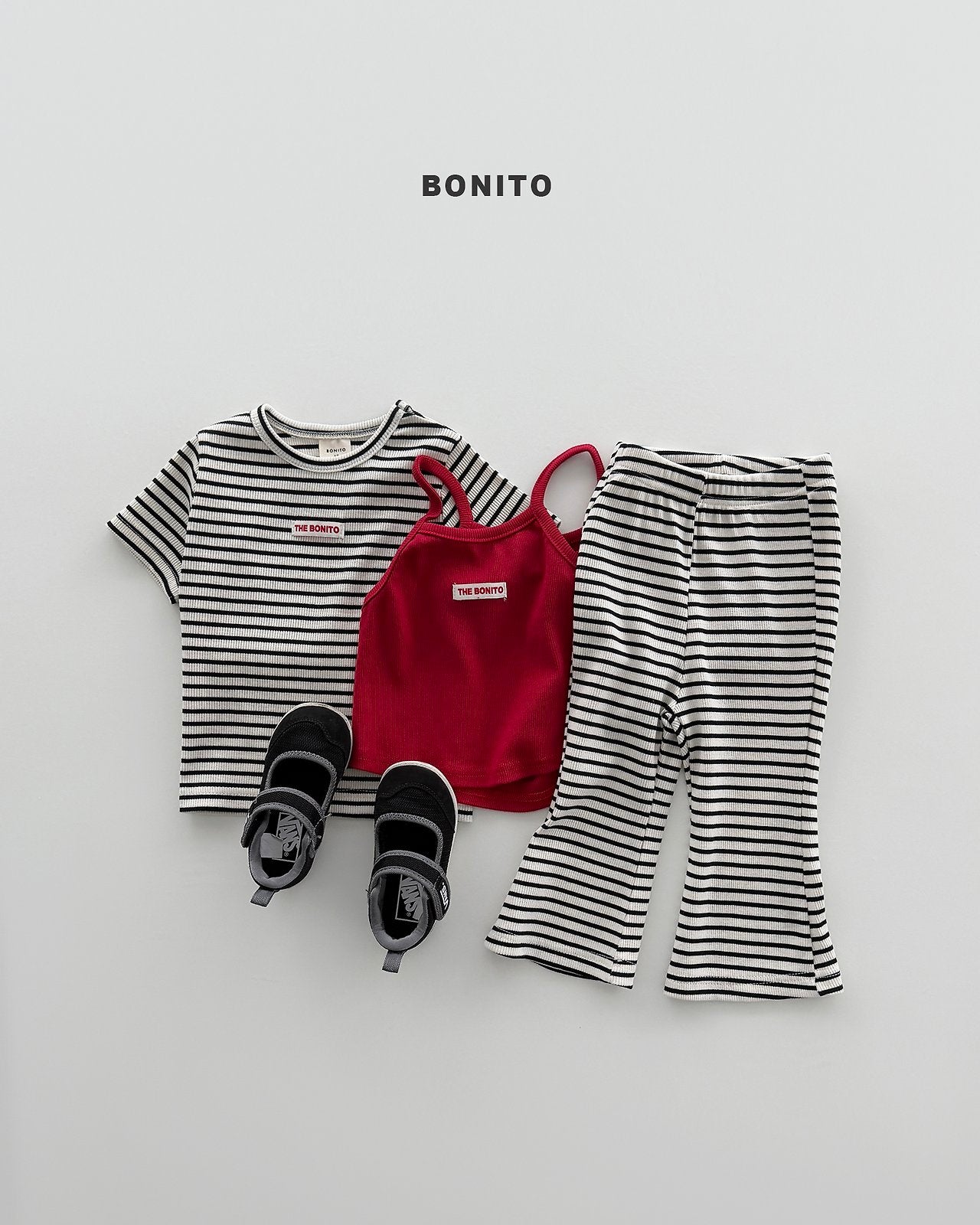 [PRE-ORDER] Slim Stripe Top Bottom Set