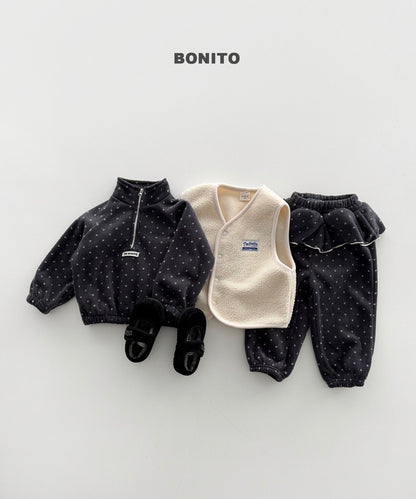 [PRE-ORDER] Dot Frill Top Bottom Set
