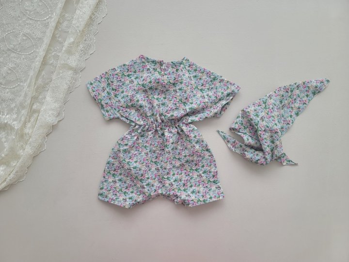 [PRE-ORDER] Floral Body Suit + Bonnet Set
