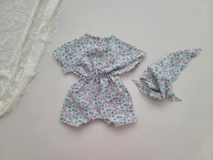 [PRE-ORDER] Floral Body Suit + Bonnet Set