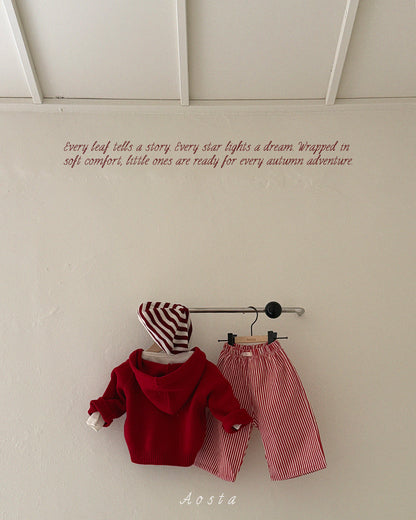 Cookie Sweater Hoodie Top [Red/L(3-5yr)]
