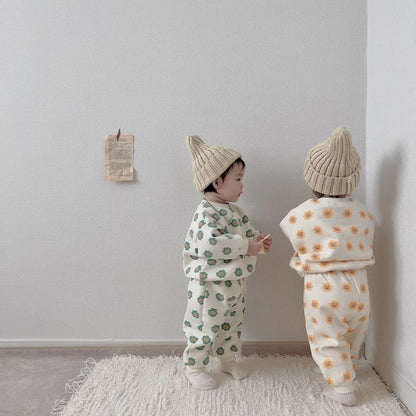 [PRE-ORDER] Bear Flower Top Bottom Set