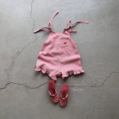 [PRE-ORDER] Heart Embroidery Overalls