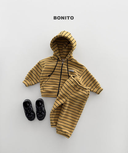 [PRE-ORDER] We Stripe Hoodie Jacket Bottom Set