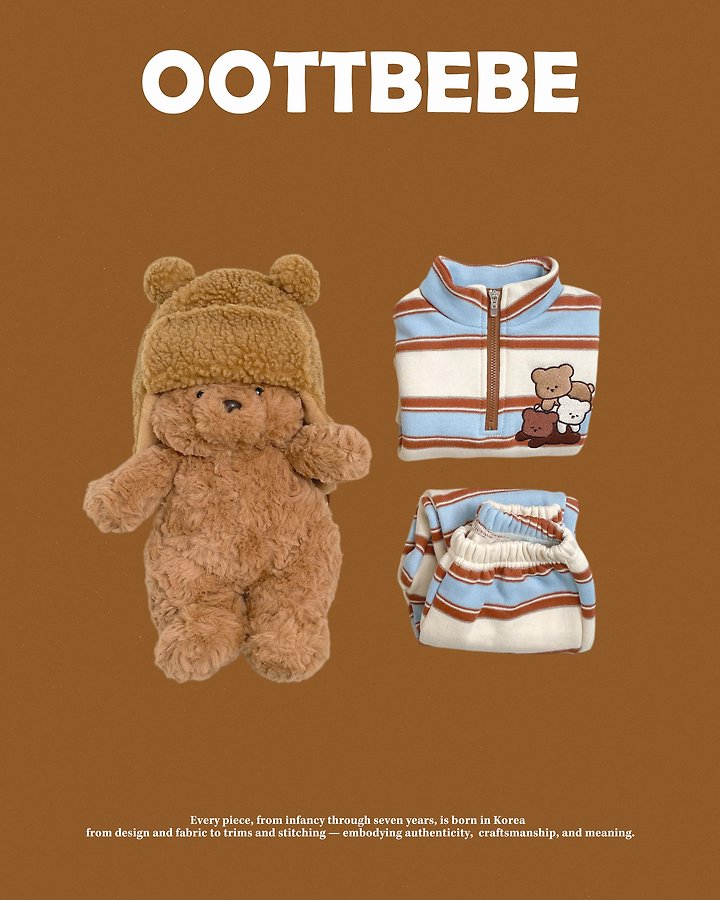 [PRE-ORDER] Bear Friends Top Bottom Set