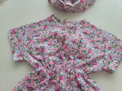 [PRE-ORDER] Floral Body Suit + Bonnet Set