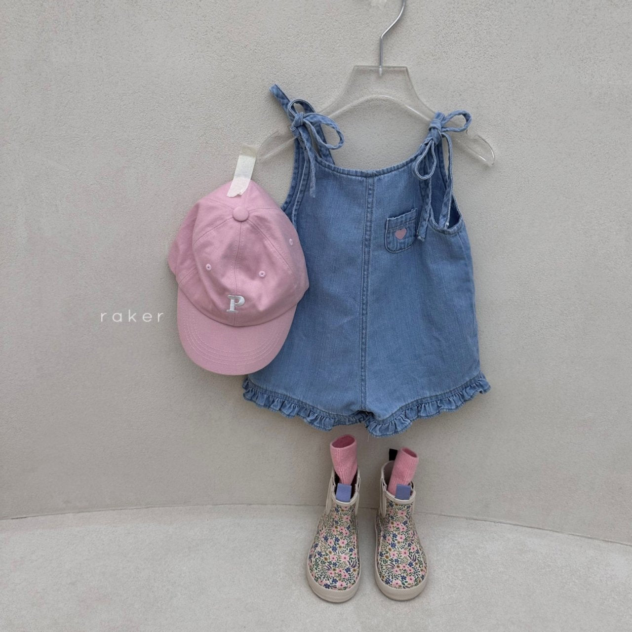[PRE-ORDER] Heart Embroidery Overalls