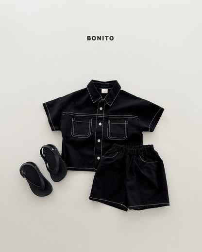 [PRE-ORDER] Two Pocket Linen Top Bottom Set