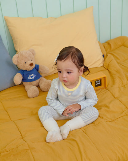 Vanilla Latte Home Wear Set [Blue/Yellow/XL(4-5yr)]