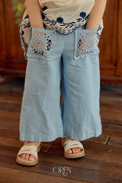 [PRE-ORDER] Mare Lace Linen Denim Pants