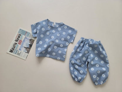[PRE-ORDER] Daisy Check Top Bottom Set