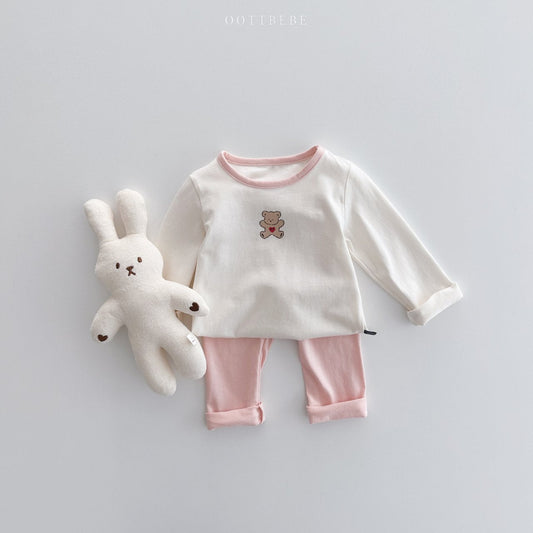 Sweet Modal Home Wear Set [Cream/Pink/S(2-3yr)]