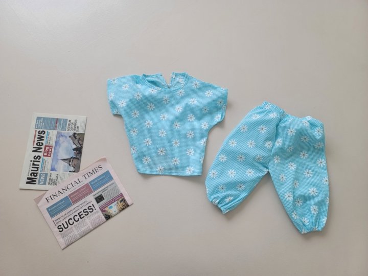 [PRE-ORDER] Daisy Check Top Bottom Set