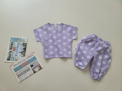 [PRE-ORDER] Daisy Check Top Bottom Set