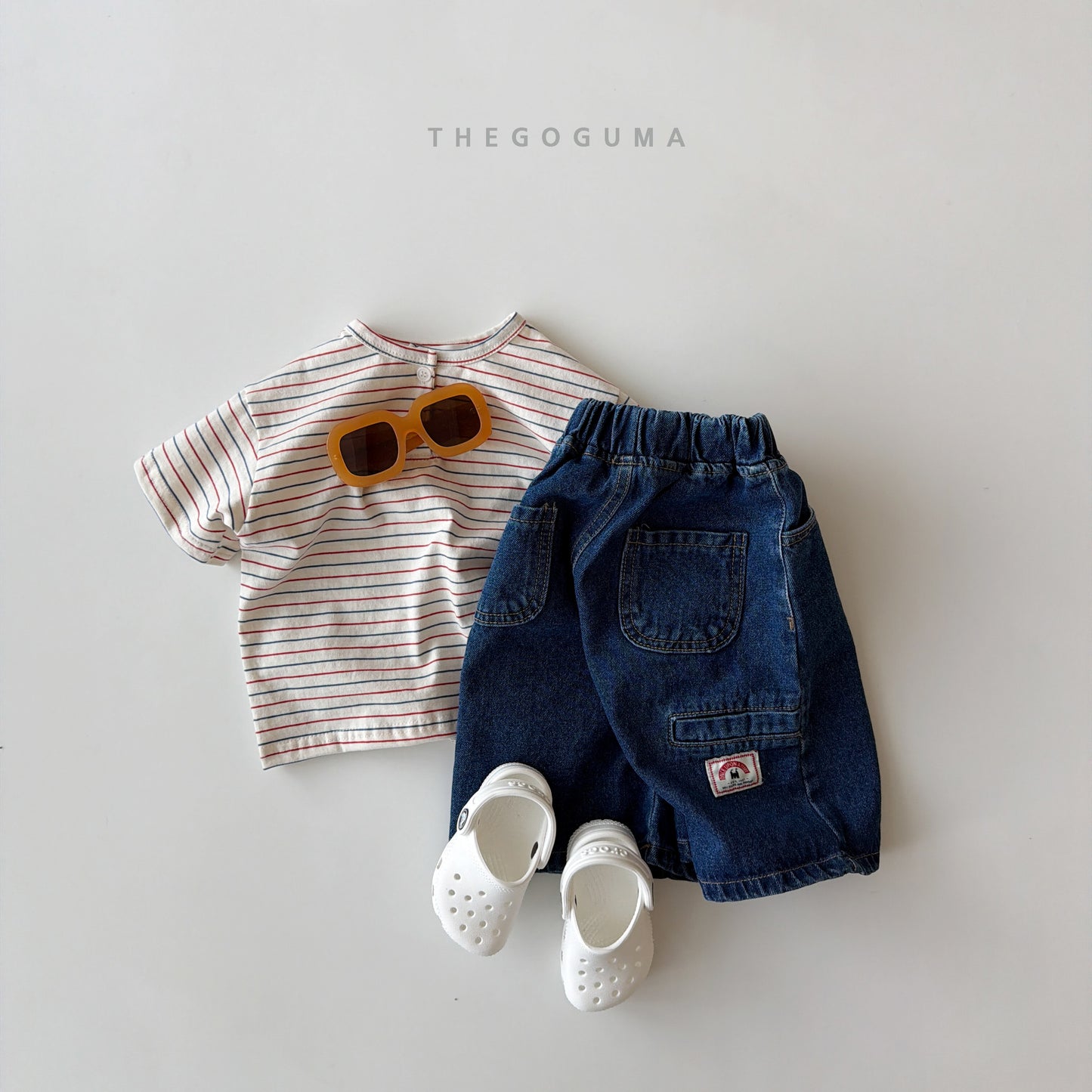 [PRE-ORDER] Miu Stripe Button T-Shirts