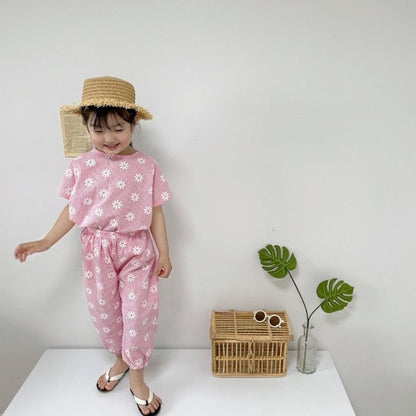 [PRE-ORDER] Daisy Check Top Bottom Set