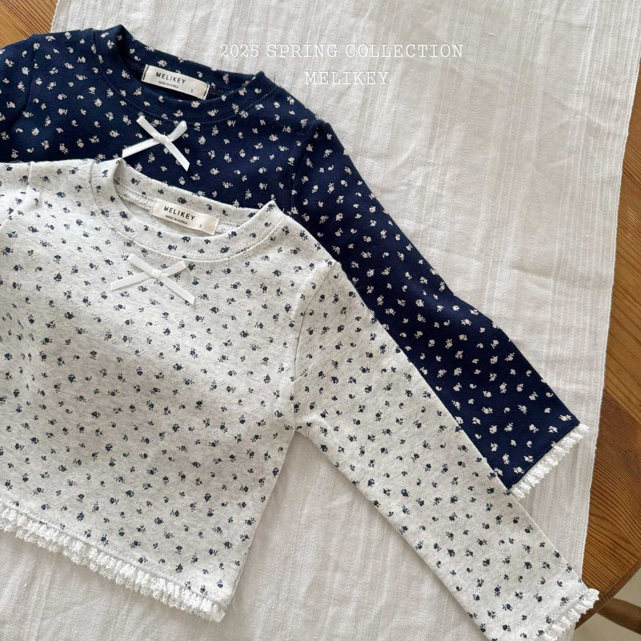 Rose Crop T-Shirts [Oatmeal/L(4-5yr)]