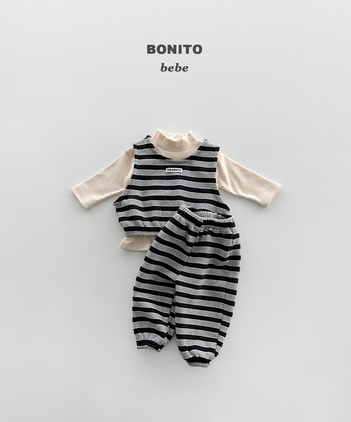 [PRE-ORDER] Baby Stripe Vest Bottom Set