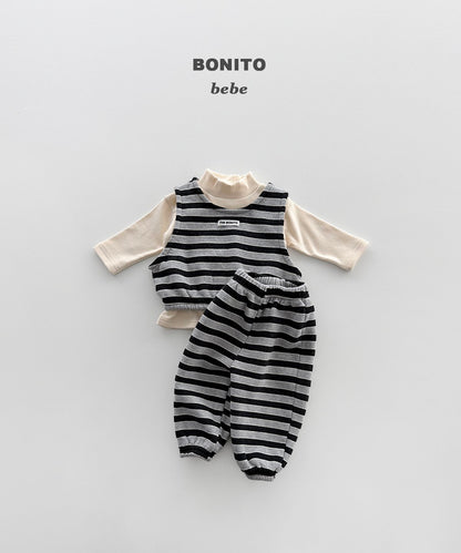 [PRE-ORDER] Baby Stripe Vest Bottom Set