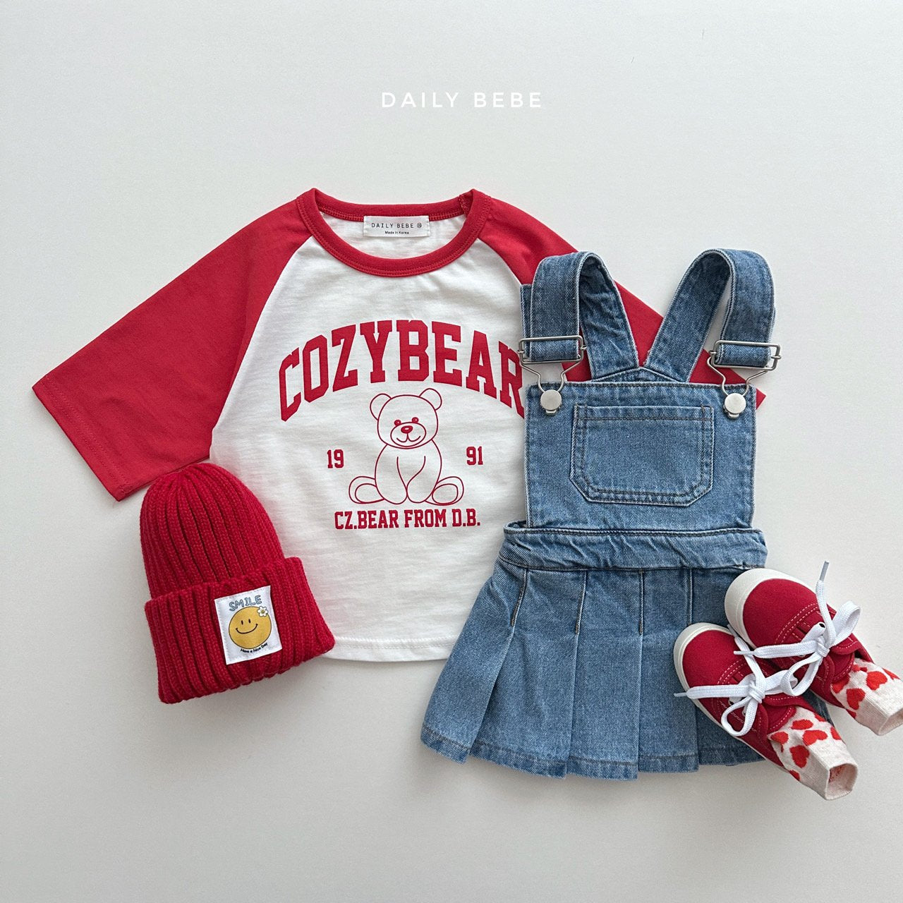Denim Suspender Skirt [L(4-5yr)]