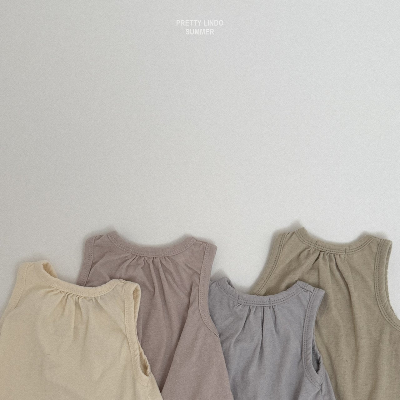 [PRE-ORDER] Shirring Sleeveless T-Shirts