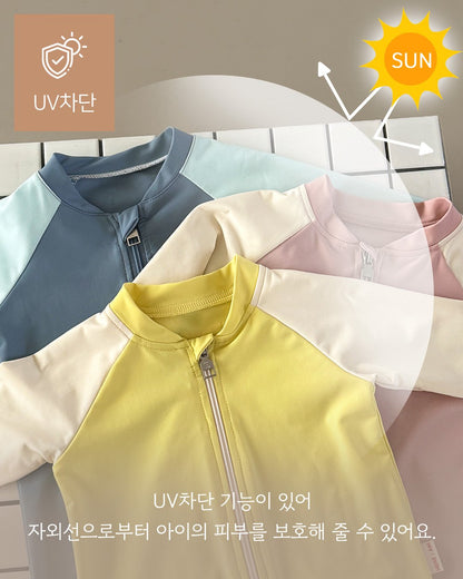 [PRE-ORDER] Bunny Rash Guard Zip-Up Bottom Set