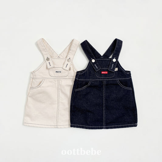 [PRE-ORDER] Denim Suspender Dress