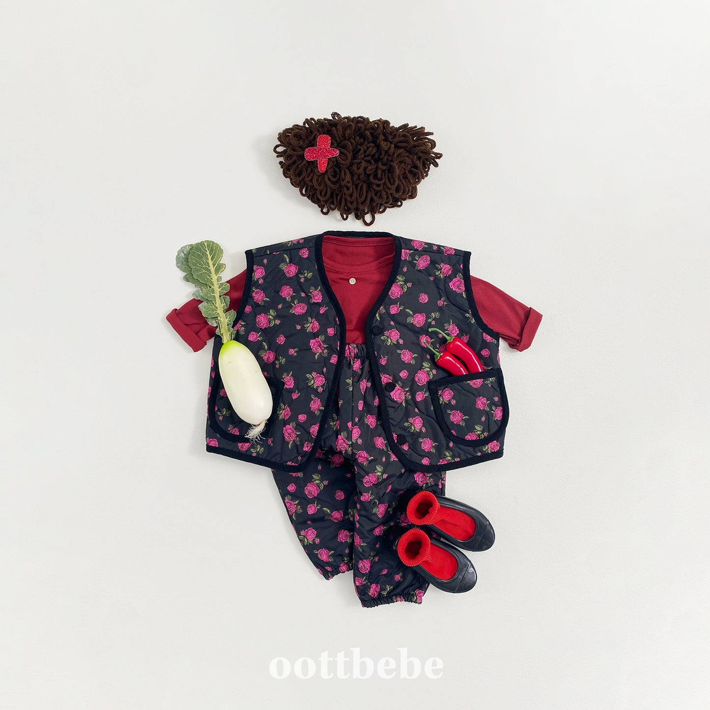 [Limit Time Order] Grandma Vest Bottom Set