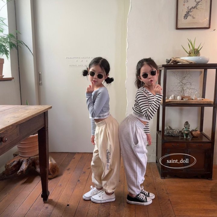 Saint Doll Jogger Pants [White Melange/JM(9-10yr)]