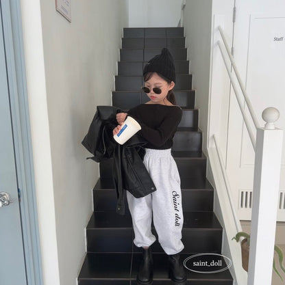 Saint Doll Jogger Pants [White Melange/JM(9-10yr)]
