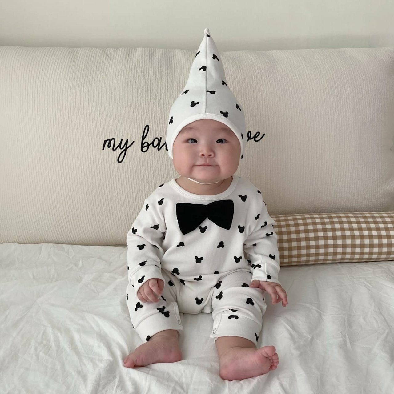 [PRE-ORDER] Bowtie Body Suit + Bonnet Set