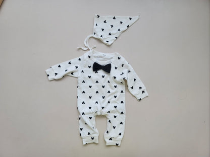 [PRE-ORDER] Bowtie Body Suit + Bonnet Set
