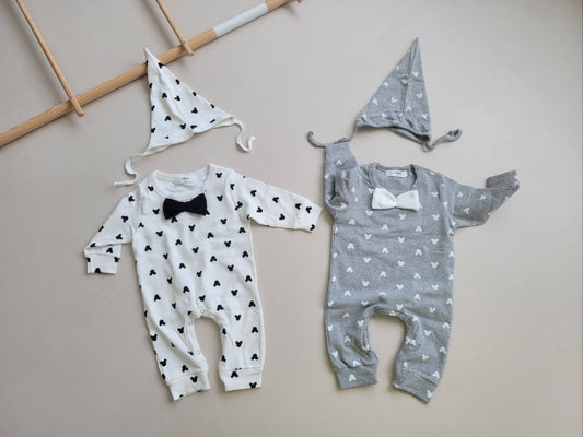 [PRE-ORDER] Bowtie Body Suit + Bonnet Set
